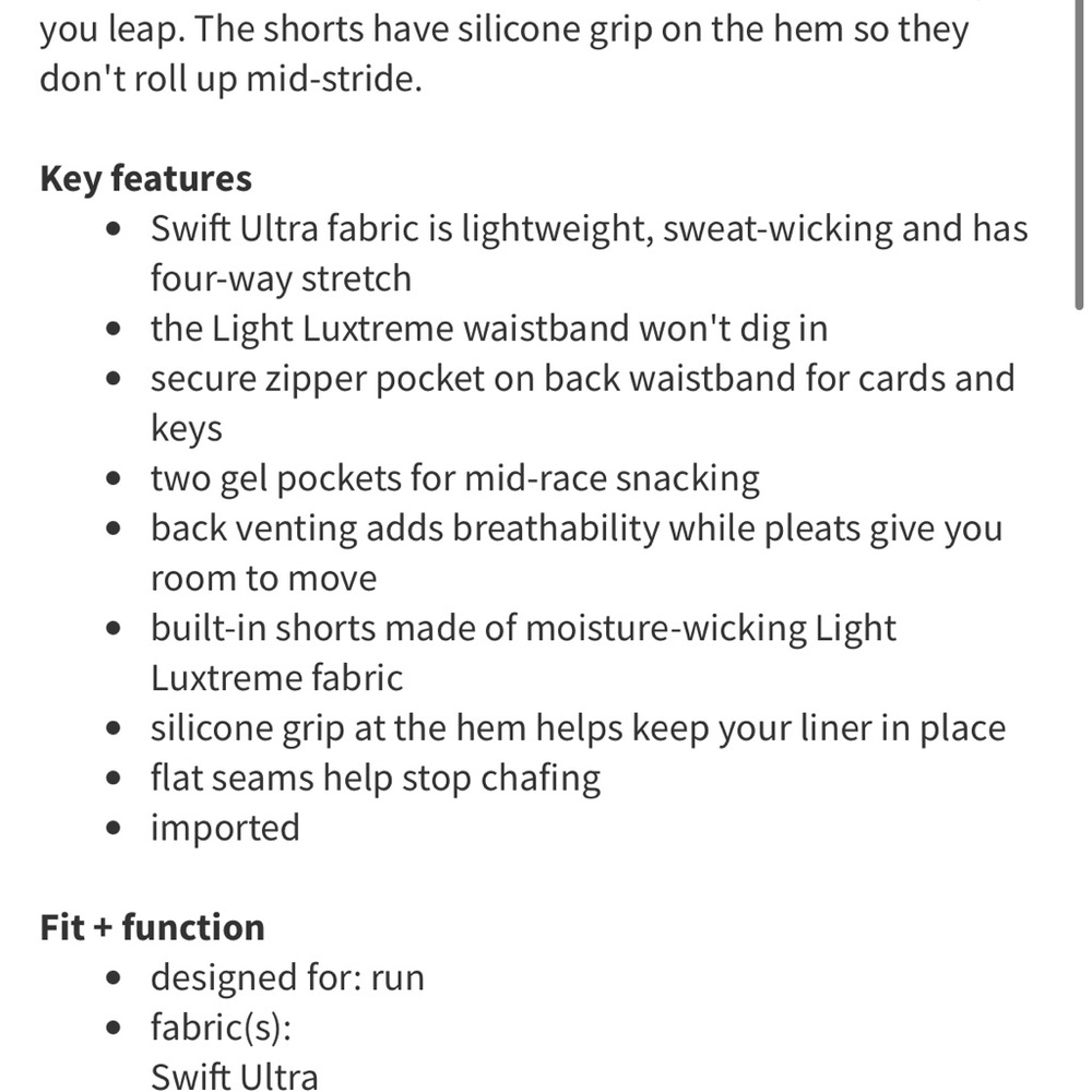 lululemon athletica 8 Tall Women's Bruised Berry Pace Setter Skirt tennis golf - Picture 14 of 16